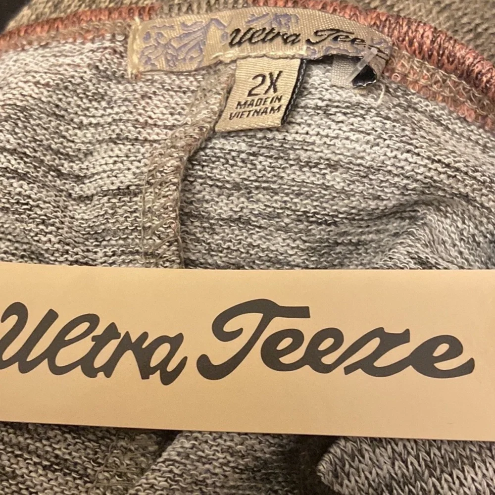 Ultra Teeze Women’s Pull Over Plus Size 2x Chevron Print Knit Dress. - Picture 5 of 6